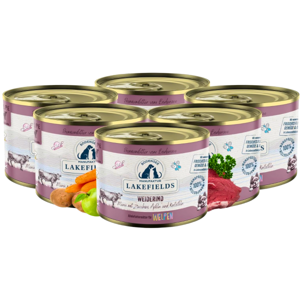 Welpenfutter Rind – Premium Nassfutter für Welpen mit frischem Weiderind, Gemüse & Kräutern